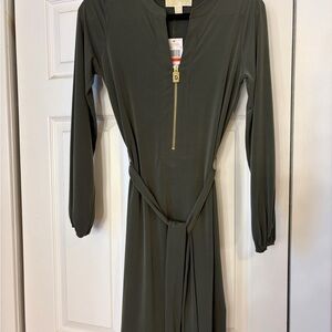 Michael Kors Green Belted Dress BNWT Size Small